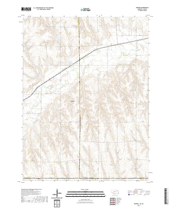 USGS US Topo 7.5-minute map for Shippee NEKS 2021