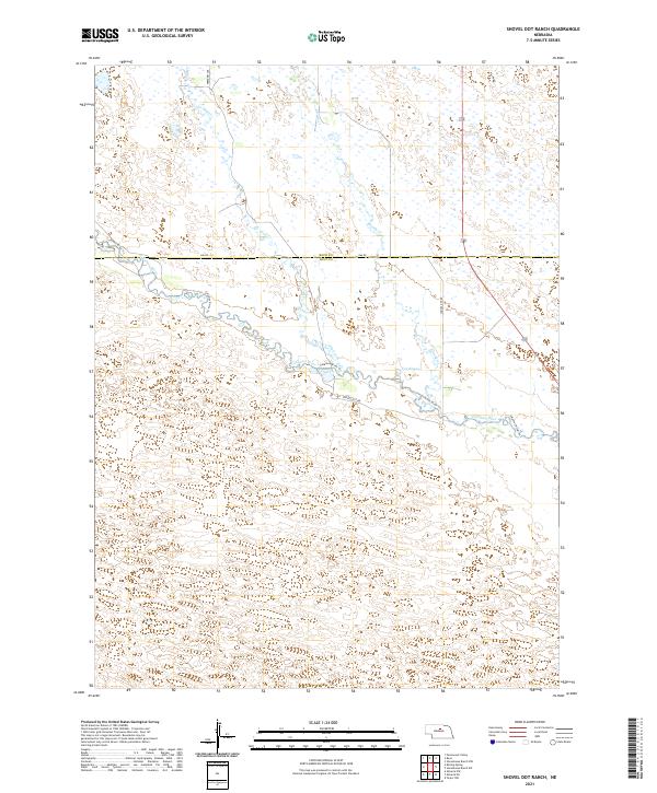 USGS US Topo 7.5-minute map for Shovel Dot Ranch NE 2021