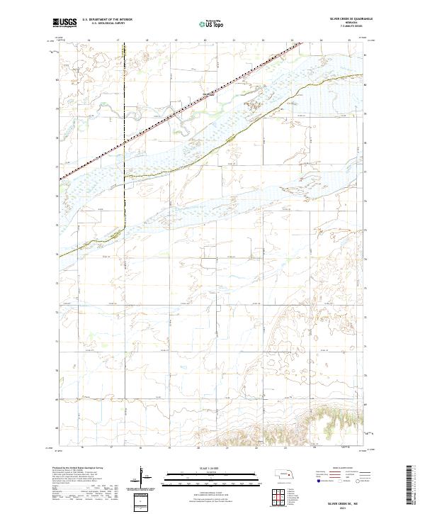 USGS US Topo 7.5-minute map for Silver Creek SE NE 2021