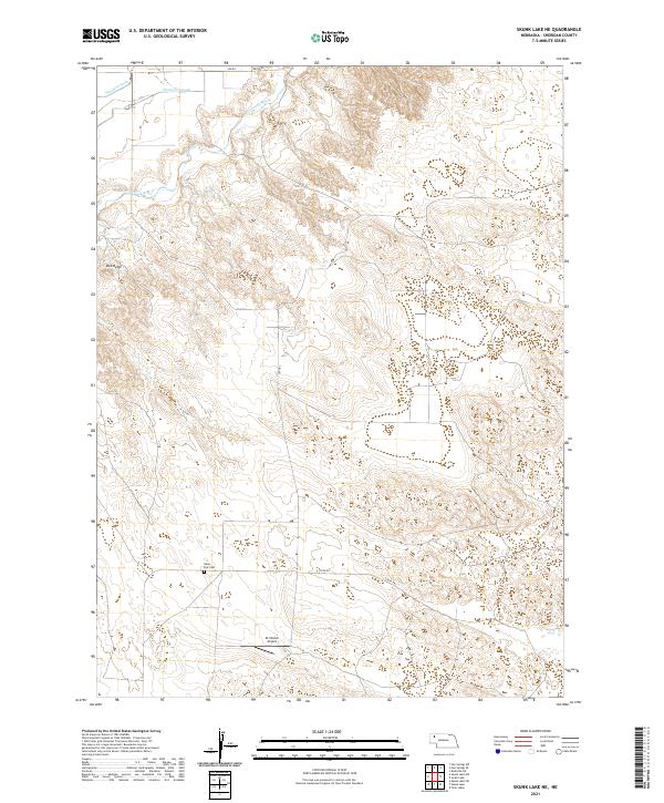 USGS US Topo 7.5-minute map for Skunk Lake NE NE 2021