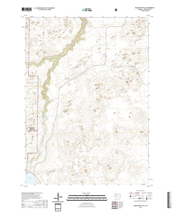 USGS US Topo 7.5-minute map for Snake River Falls NE 2021