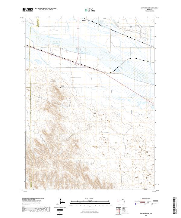 USGS US Topo 7.5-minute map for South Bayard NE 2021