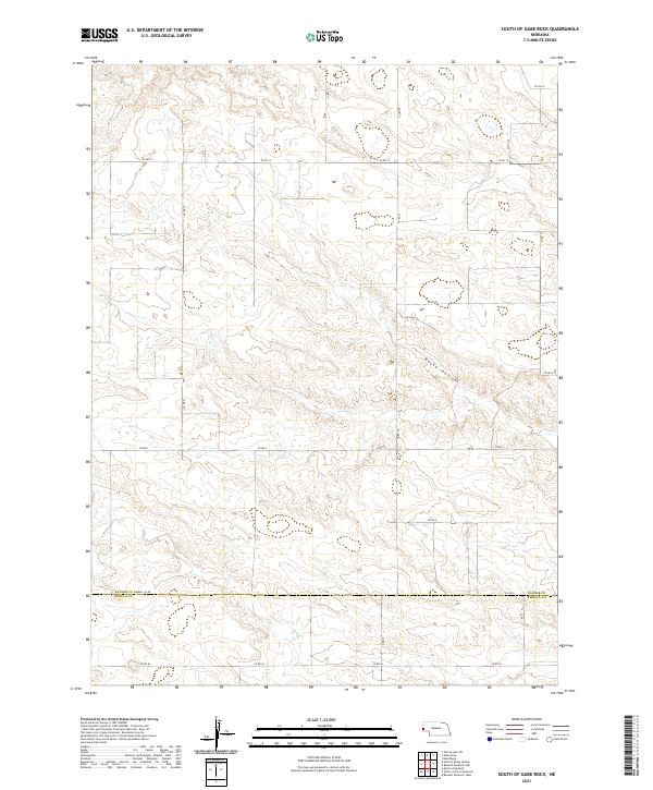 USGS US Topo 7.5-minute map for South of Gabe Rock NE 2021