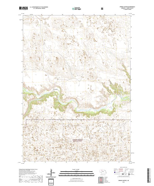 US Topo 7.5-minute map for Spring Canyon NE