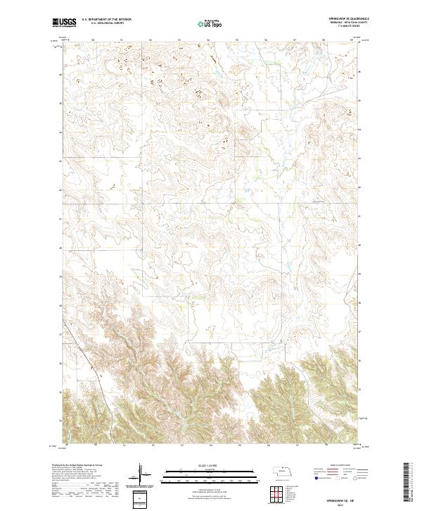 USGS US Topo 7.5-minute map for Springview SE NE 2021