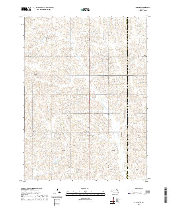 USGS US Topo 7.5-minute map for Stanton SE NE 2021