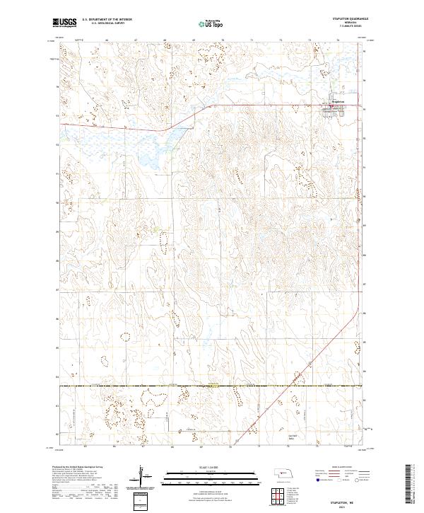 USGS US Topo 7.5-minute map for Stapleton NE 2021