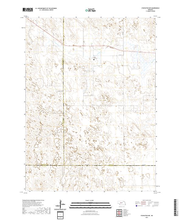 USGS US Topo 7.5-minute map for Stapleton NW NE 2021