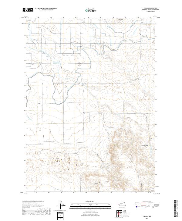 USGS US Topo 7.5-minute map for Stegall NE 2021