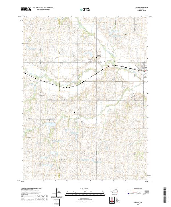 USGS US Topo 7.5-minute map for Sterling NE 2021