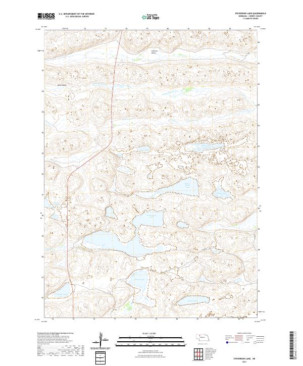 USGS US Topo 7.5-minute map for Steverson Lake NE 2021