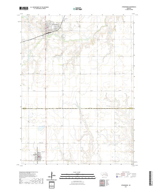 USGS US Topo 7.5-minute map for Stromsburg NE 2021