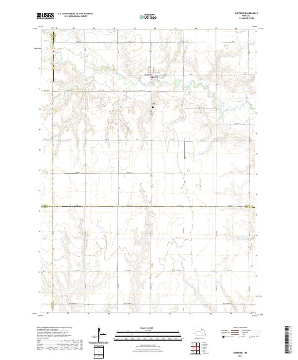 USGS US Topo 7.5-minute map for Surprise NE 2021