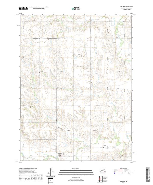 USGS US Topo 7.5-minute map for Swanton NE 2021