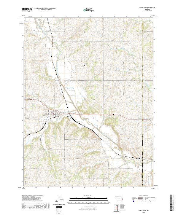 USGS US Topo 7.5-minute map for Table Rock NE 2021