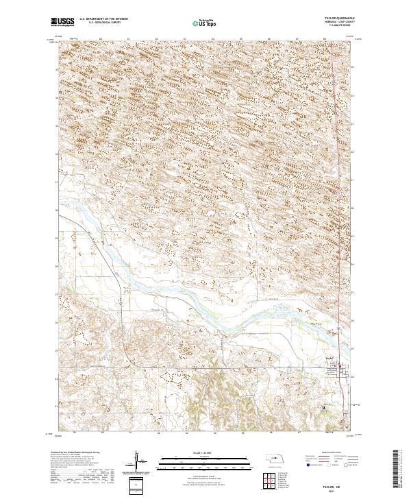 USGS US Topo 7.5-minute map for Taylor NE 2021