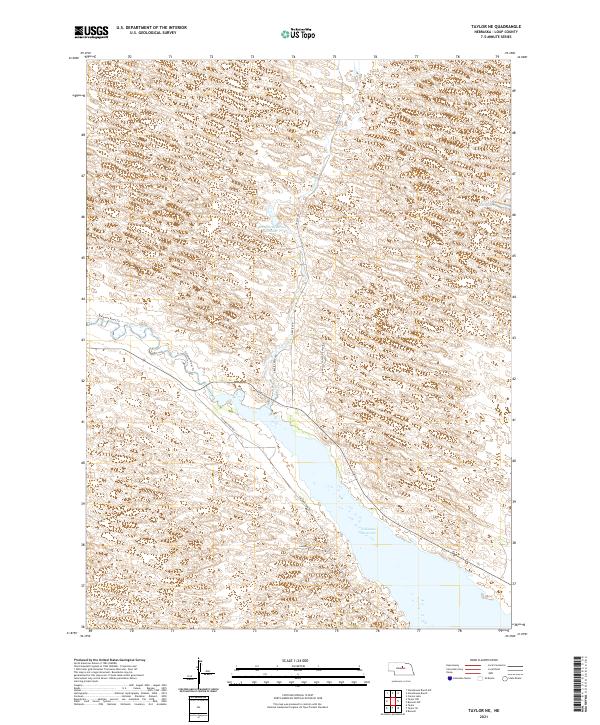 USGS US Topo 7.5-minute map for Taylor NE NE 2021