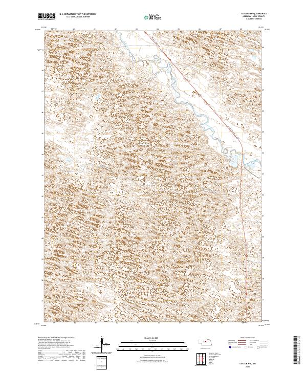 USGS US Topo 7.5-minute map for Taylor NW NE 2021