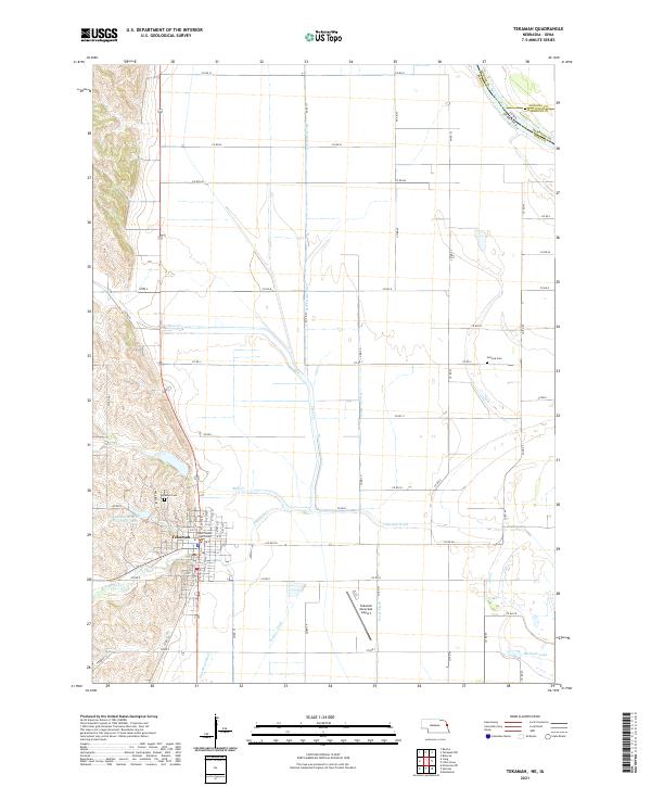 USGS US Topo 7.5-minute map for Tekamah NEIA 2021