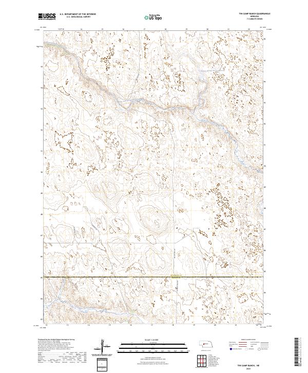 US Topo 7.5-minute map for Tin Camp Ranch NE