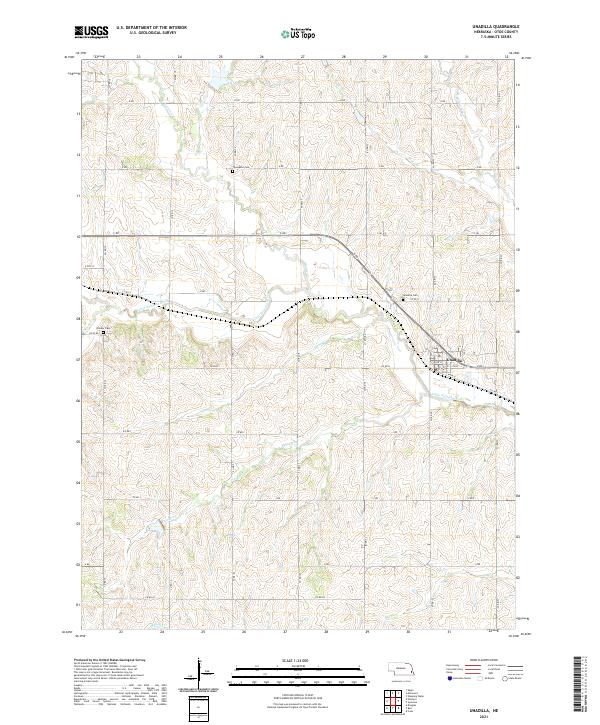 USGS US Topo 7.5-minute map for Unadilla NE 2021