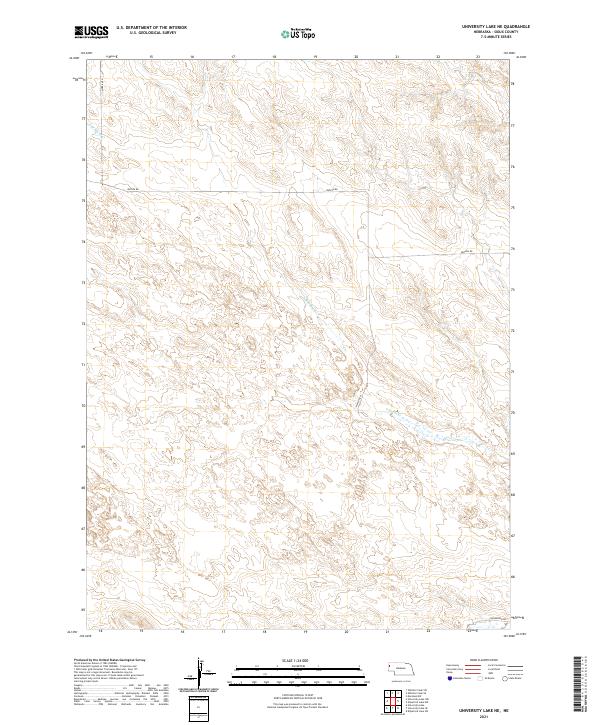 USGS US Topo 7.5-minute map for University Lake NE NE 2021