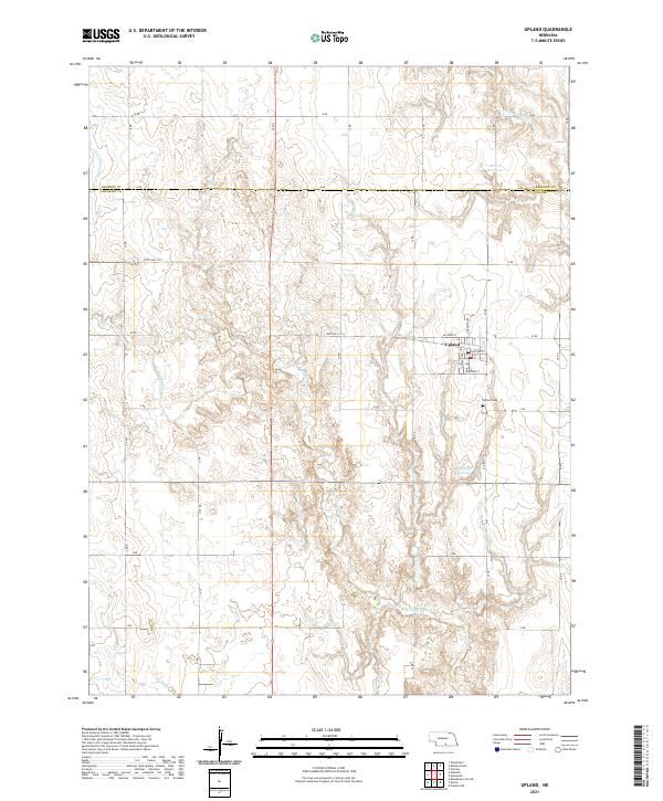 USGS US Topo 7.5-minute map for Upland NE 2021