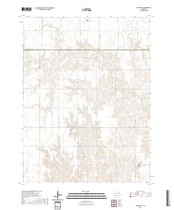 USGS US Topo 7.5-minute map for Upland SE NE 2021