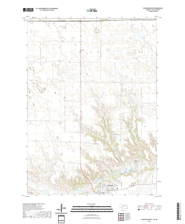 USGS US Topo 7.5-minute map for Valentine North NESD 2021