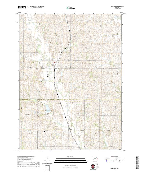 USGS US Topo 7.5-minute map for Valparaiso NE 2021