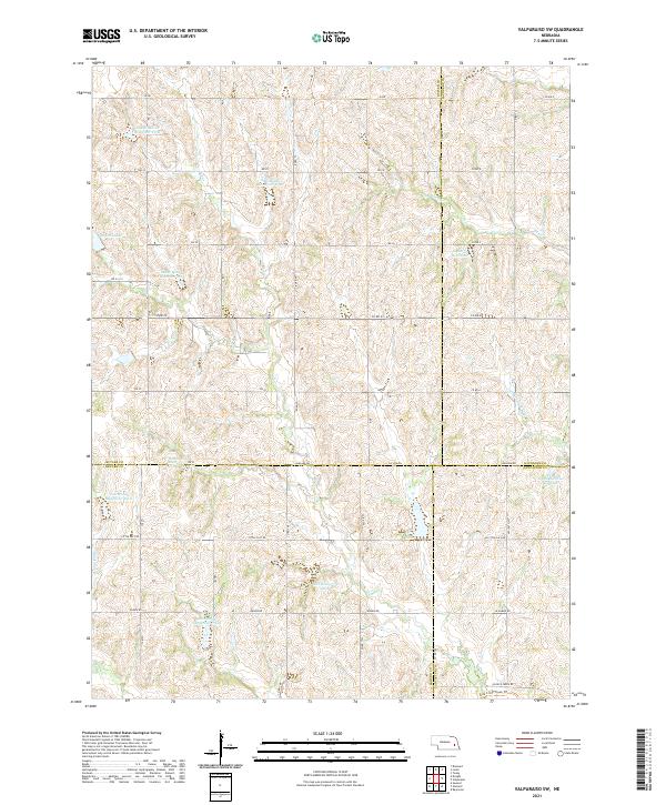 USGS US Topo 7.5-minute map for Valparaiso SW NE 2021