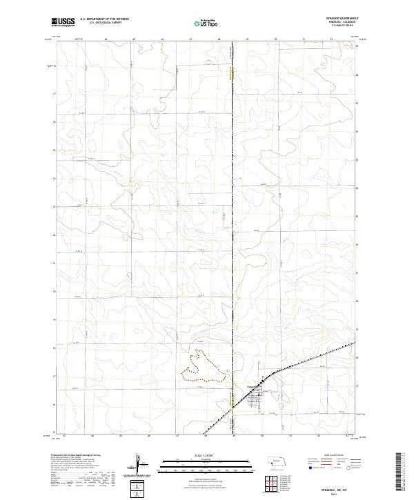 USGS US Topo 7.5-minute map for Venango NECO 2021