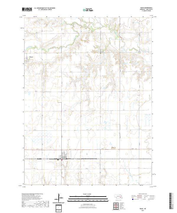 USGS US Topo 7.5-minute map for Waco NE 2021