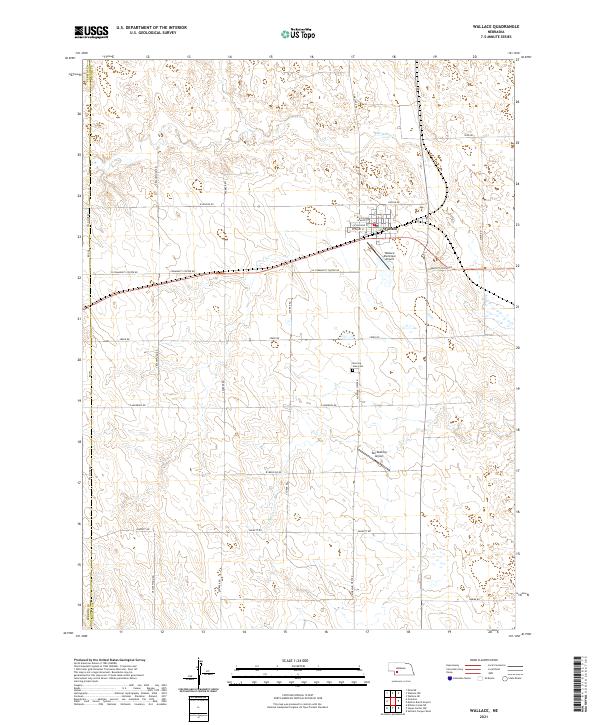 USGS US Topo 7.5-minute map for Wallace NE 2021