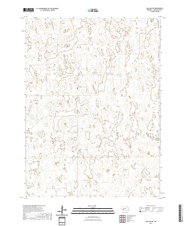 USGS US Topo 7.5-minute map for Wallace NE NE 2021