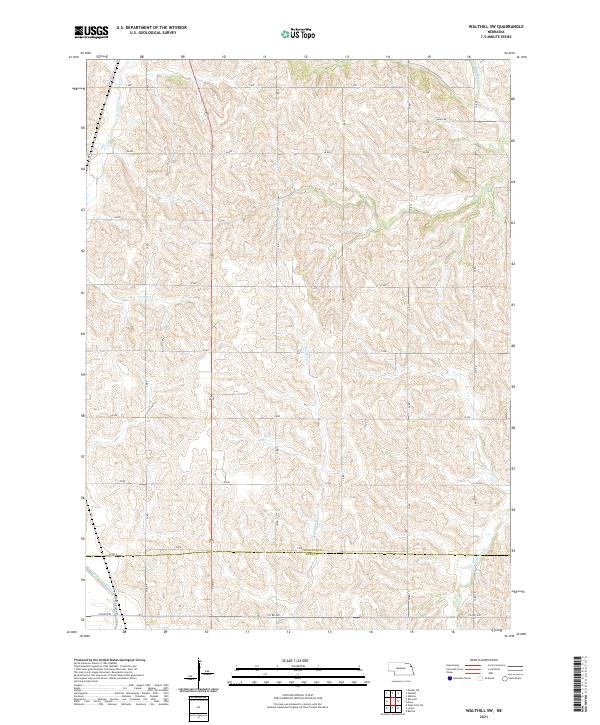 USGS US Topo 7.5-minute map for Walthill SW NE 2021