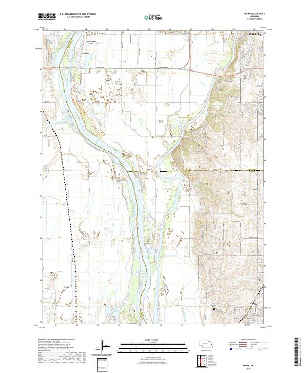 USGS US Topo 7.5-minute map for Wann NE 2021