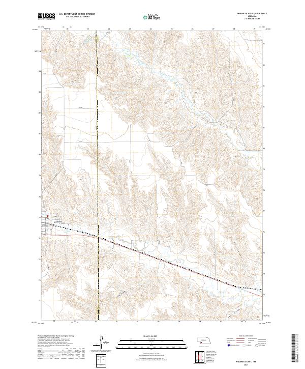 USGS US Topo 7.5-minute map for Wauneta East NE 2021