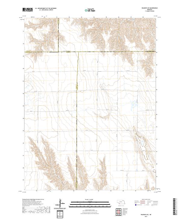 USGS US Topo 7.5-minute map for Wauneta SE NE 2021