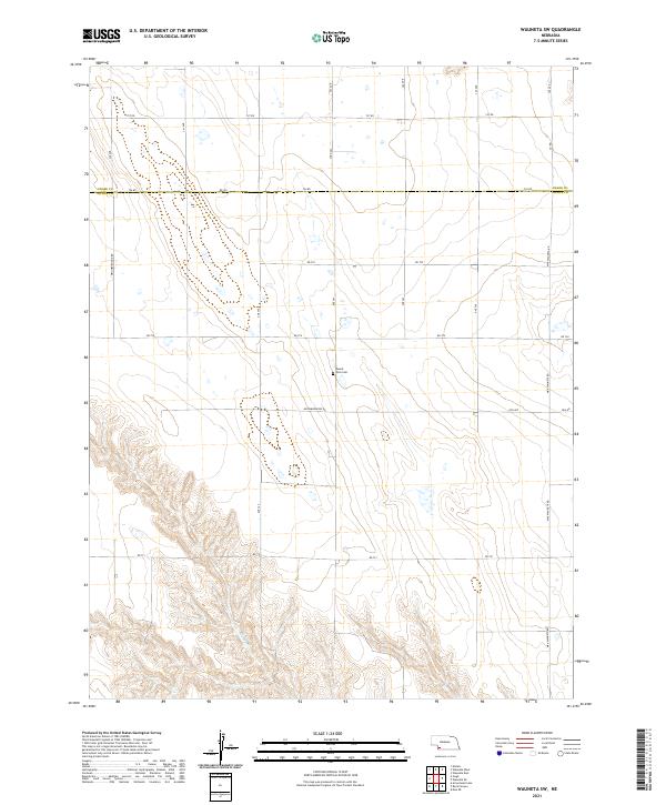 USGS US Topo 7.5-minute map for Wauneta SW NE 2021