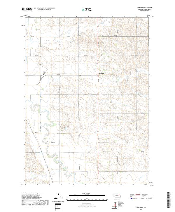 USGS US Topo 7.5-minute map for Wee Town NE 2021