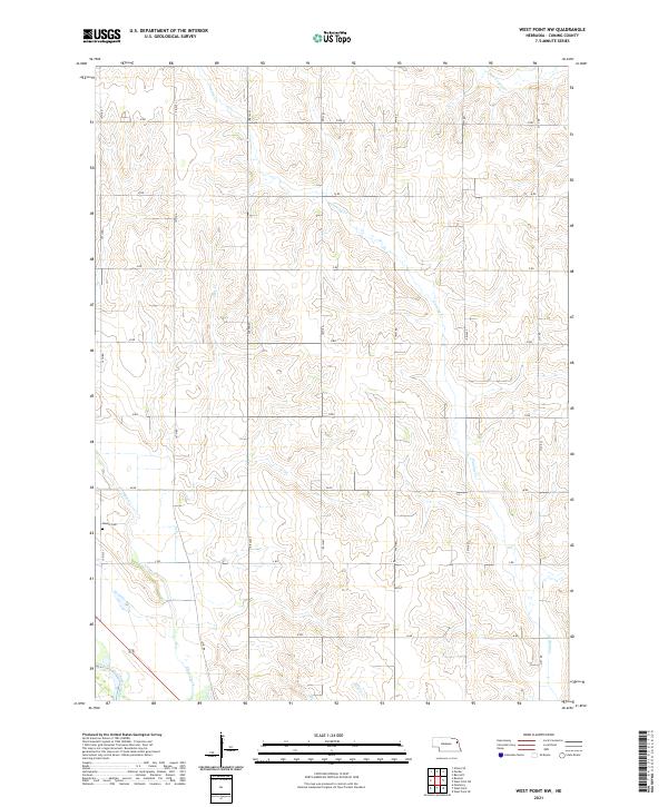 USGS US Topo 7.5-minute map for West Point NW NE 2021