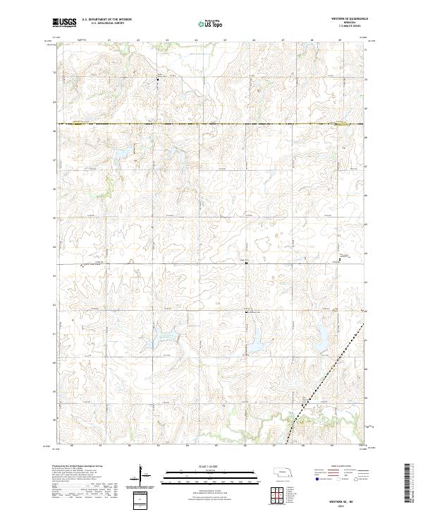 USGS US Topo 7.5-minute map for Western SE NE 2021