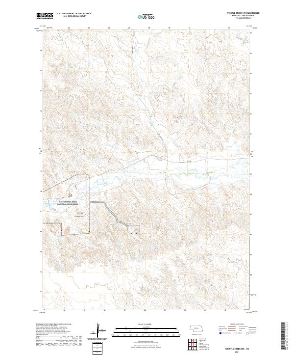 USGS US Topo 7.5-minute map for Whistle Creek NW NE 2021