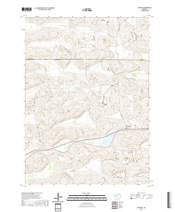 USGS US Topo 7.5-minute map for Whitman NE 2021