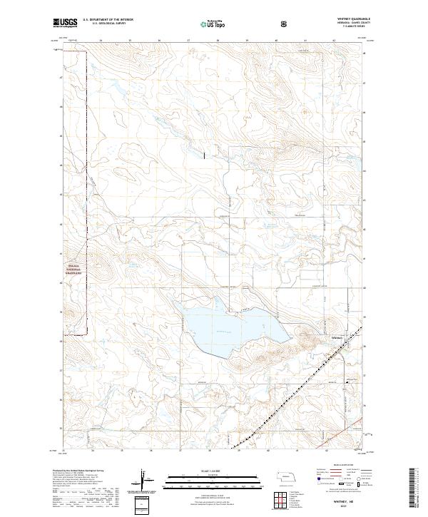 USGS US Topo 7.5-minute map for Whitney NE 2021