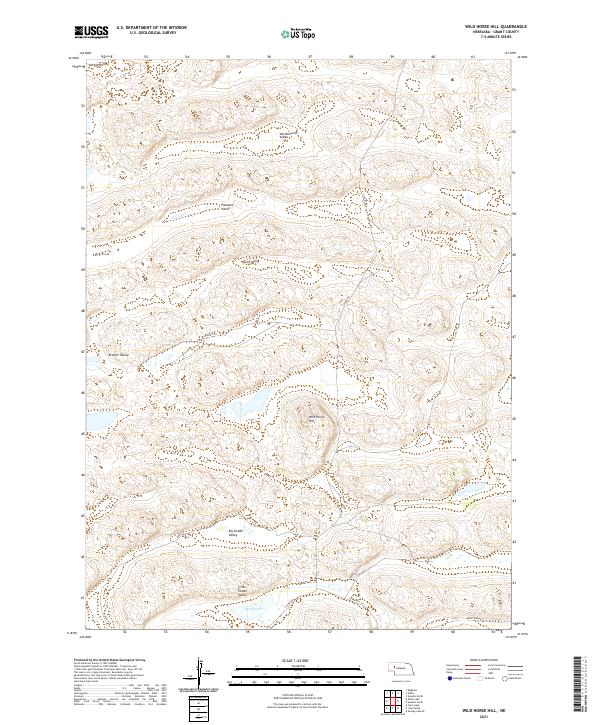 USGS US Topo 7.5-minute map for Wild Horse Hill NE 2021