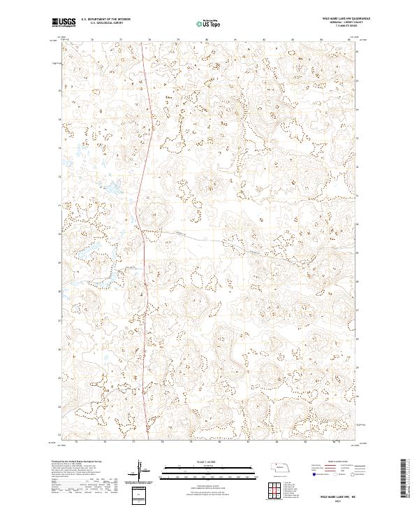 USGS US Topo 7.5-minute map for Wild Mare Lake NW NE 2021