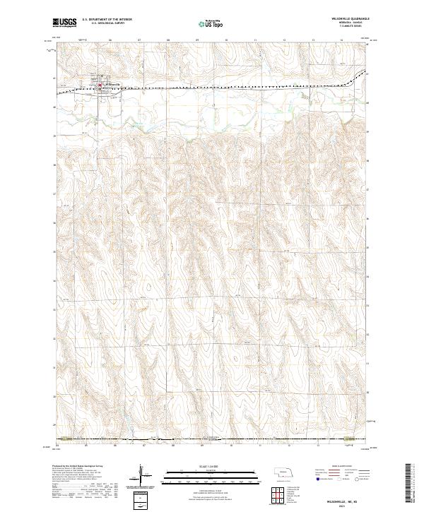 USGS US Topo 7.5-minute map for Wilsonville NEKS 2021