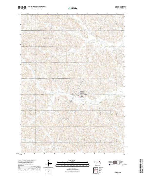 USGS US Topo 7.5-minute map for Winside NE 2021